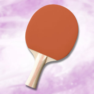 Terracotta Orange Solid Colour Warm & Earthy Desig Ping Pong Paddle