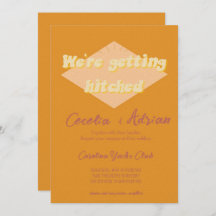 Terracotta Orange Wedding Invitation