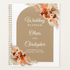 Terracotta pampas grass boho arch copper wedding