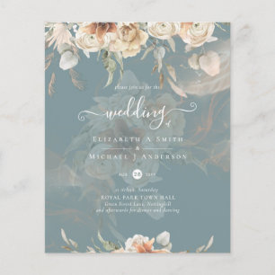 Terracotta Pampas Grass BOHO Wedding Flyer