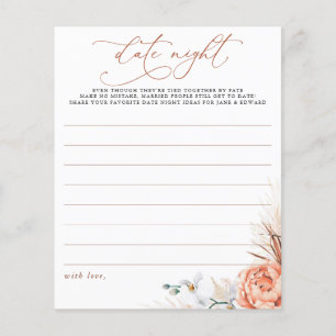 Terracotta Pampas Grass Floral Date Night Ideas