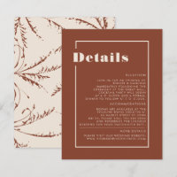 Terracotta Pampas Grass Minimalist Wedding Details