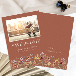 Terracotta Photo Boho Save The Date