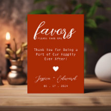 Terracotta Please Take One Favour Chic Elegant Sig