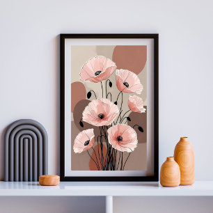 Terracotta Poppy Dreams Poster