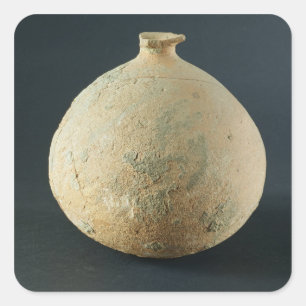 Terracotta pot, Kalibangan, 2300-1750 BC Square Sticker