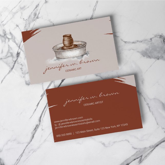 Terracotta Pottery Ceramic Artist Tool Sculpturing Business Card (Terracotta Pottery Ceramic Artist Tool Sculpturing Business Card)