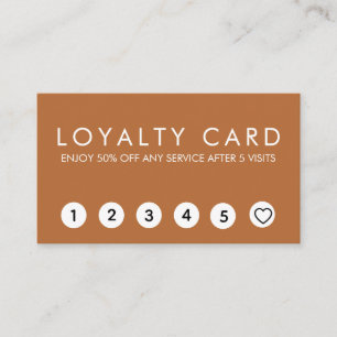Terracotta Professional Minimalist Loyalty Cards