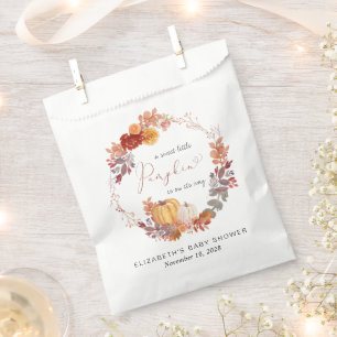 Terracotta Pumpkin Autumn Baby Shower Favour Bag