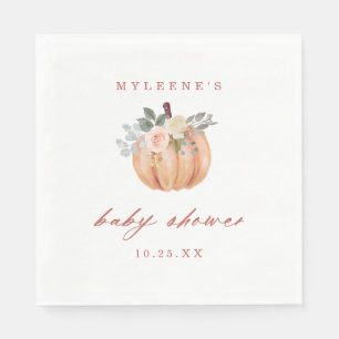 Terracotta Pumpkin Baby Shower Napkin