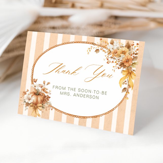 Terracotta Pumpkin Bridal Shower Thank You Card (Creator Uploaded)