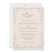 Terracotta Pumpkin Wedding Invitation