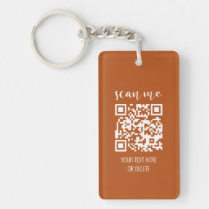 Terracotta QR Code Your Logo Business Cards Key Ring