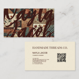Terracotta Quilt Patchwork Handmade Clothing Business Card