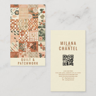Terracotta Quilt Patchwork Handmade Clothing Business Card