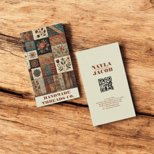 Terracotta Quilt Patchwork Handmade Clothing Business Card