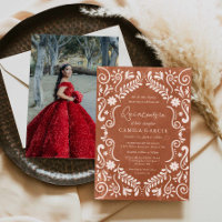 Terracotta Quinceañera Papel Picado Photo