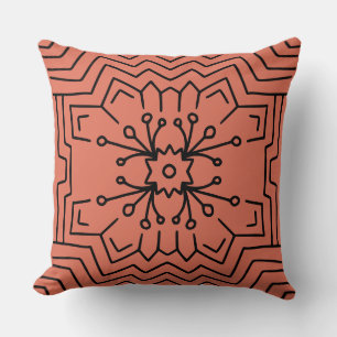 Terracotta red deco cushion