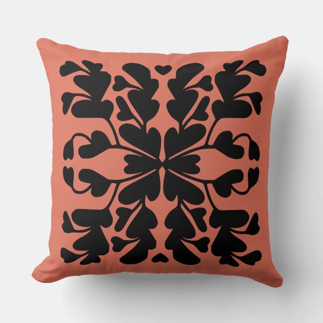 Terracotta red deco cushion (Front)