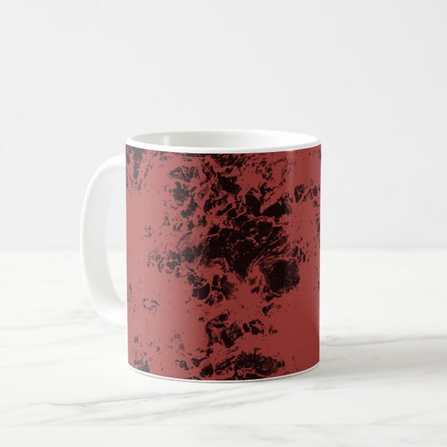 Terracotta red marble texture   coffee mug (Front Left)
