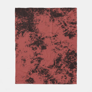 Terracotta red marble texture  fleece blanket