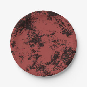 Terracotta red marble texture  paper plate