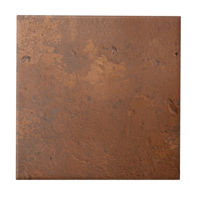 Terracotta red simple rustic  ceramic tile (Front)