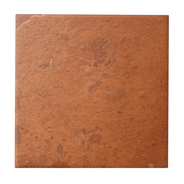 Terracotta red simple rustic  ceramic tile (Front)
