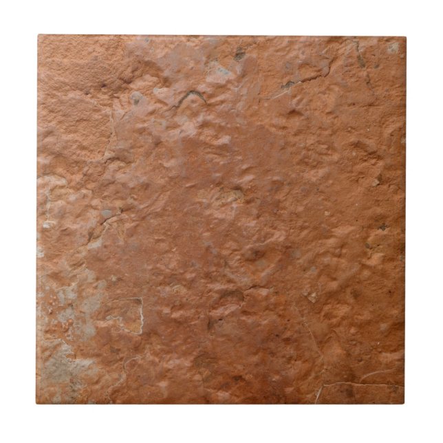 Terracotta red simple rustic  ceramic tile (Front)