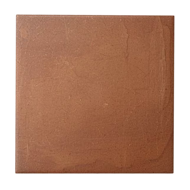 Terracotta red simple rustic  ceramic tile (Front)