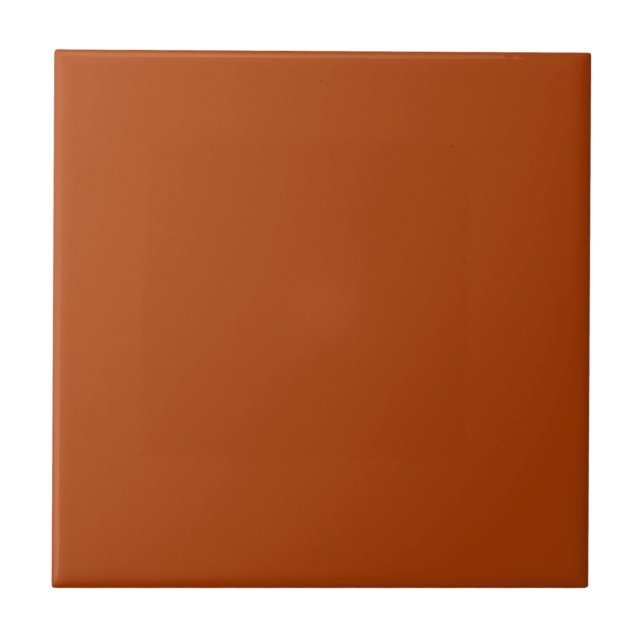 Terracotta Red Solid Colour | #ac3d06 Ceramic Tile (Front)