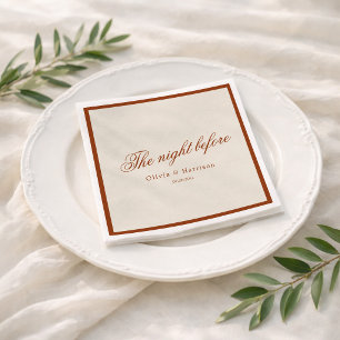 Terracotta Rehearsal Dinner Wedding Napkin