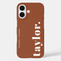 Terracotta Retro Typography Personalised