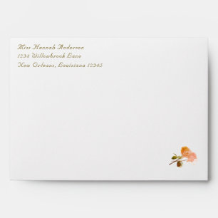 Terracotta Rose Catholic Wedding Envelope