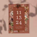 Terracotta Rose Clay Fall | Spiced Rosewood Floral Save The Date<br><div class="desc">Announce your big day with this elegant fall themed save the date card, featuring soft watercolor florals in warm tones of terracotta rose clay, muted clay red, and spiced rosewood. The design blends rustic and romantic elements, making it perfect for autumn weddings with boho, earthy, or modern floral themes. Delicate...</div>