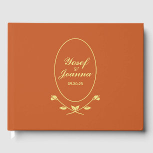 Terracotta Rose Wedding Guest Book