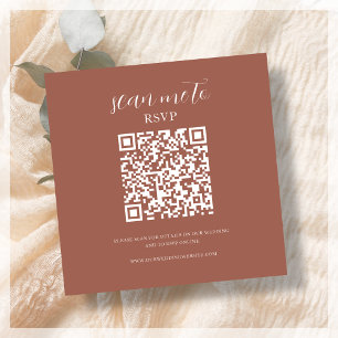 Terracotta RSVP QR Code Enclosure Card