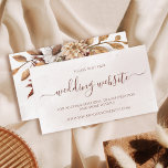 Terracotta Rust Floral Boho Fall Wedding Website Enclosure Card<br><div class="desc">Modern bohemian style wedding website enclosure cards featuring watercolor flowers and fall leaves in earthy tones like rust brown,  burnt orange and terracotta. Perfect choice for autumn weddings.</div>