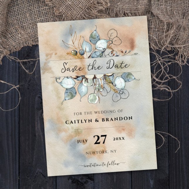 Terracotta Rust Flowers Boho Earthy Fall Foliage Invitation (Creator Uploaded)