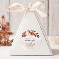 Terracotta Rust Flowers Boho Fall Foliage Wedding