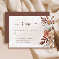 Terracotta Rust Flowers Boho Fall Foliage Wedding