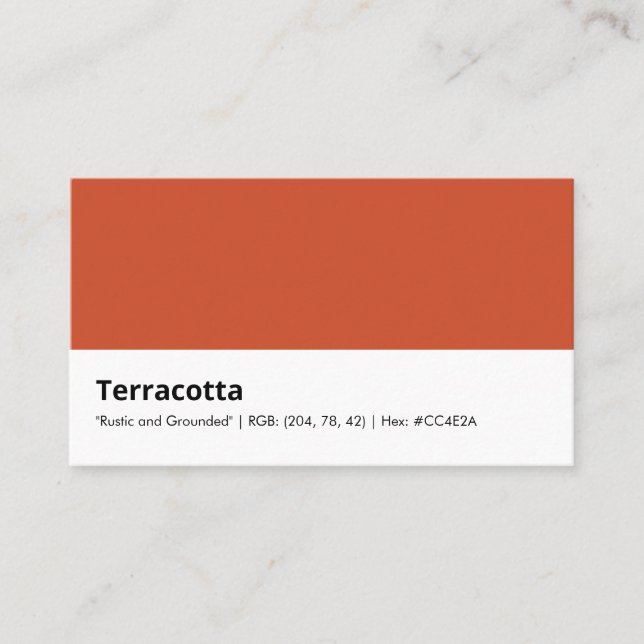 Terracotta | "Rustic and Grounded" Business Card (Front)
