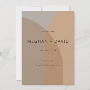 Terracotta Rustic Boho Arch Modern Wedding Save The Date