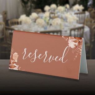 Terracotta Rustic Floral Fall Script Reserved