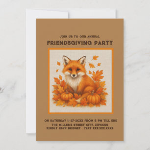 terracotta rustic Friendsgiving Pumpkin Fox party