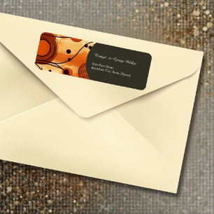 terracotta Rustic Warm abstract Return Address Label