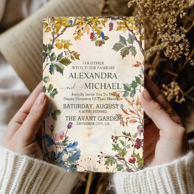 Terracotta Rustic Wedding Mountain Wildflower Invitation (Creator Uploaded)