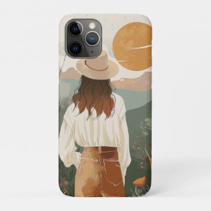 Terracotta Sage Boho Desert Valley Sunset iPhone 11 Pro Case