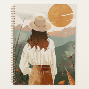 Terracotta Sage Boho Desert Valley Sunset Planner