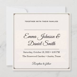 Terracotta & Sage Minimalist Wedding Invitation | 